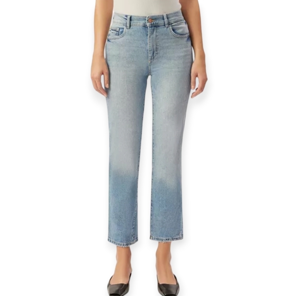 DL1961 Patti Straight Jeans High Rise Vintage Ankle Crop Size 26